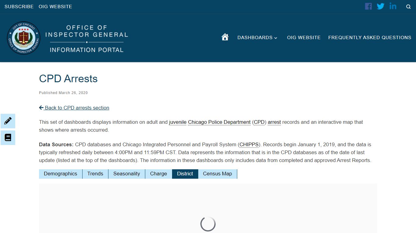 CPD Arrests – Information Portal
